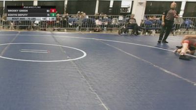 70 lbs Semifinal - Brodey Green, MO vs Kohyn Deputy, PA