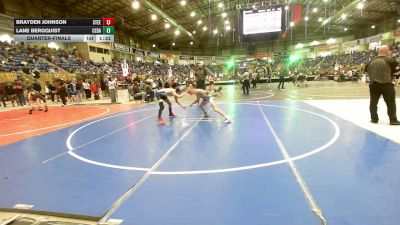 105 lbs Quarterfinal - Brayden Johnson, Steel City Reloaded WC vs Lane Bergquist, Cedaredge Wrestling