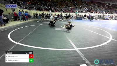 75 lbs Semifinal - Elliott Gibson, Owasso Takedown Club vs Talon Peterpaul, BullTrained