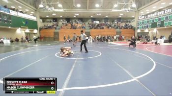 113 lbs Cons. Round 4 - Beckett Clear, Temecula Valley vs Mason Clowminzer, San Marcos