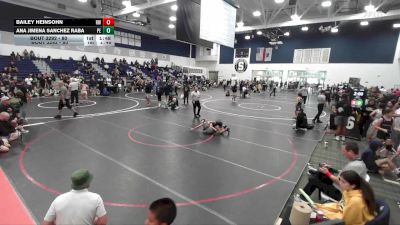 80 lbs Round 5 - Bailey Heinsohn, Reign WC vs Ana Jimena Sanchez Raba, Poway Elite