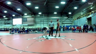 120 lbs Quarterfinal - Grayson Lehman, Round Mountain vs James George, Pershing County