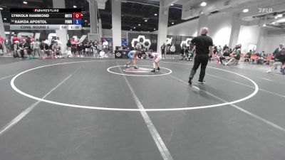 U15 FS - 38 lbs Cons. Round 3 - Lynkoln Hammond, Midwest Regional Training Center vs Kaikoa Apostol, Poway Wrestling