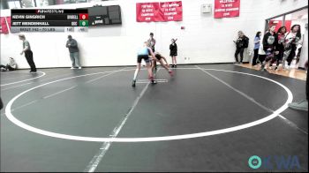 70 lbs Consi Of 8 #2 - Kevin Gingrich, Division Bell Wrestling vs Jett Mendenhall, OKC Saints Wrestling