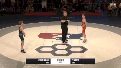 88 lbs 1st Place Match - Ty Martin, IA vs Cyrus Millage, IA