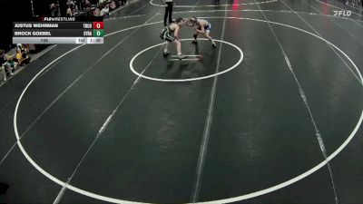 106 lbs Quarterfinals (8 Team) - Justus Wehrman, Tri County vs Brock Goebel, Syracuse