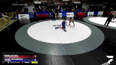 74 lbs Quarterfinal - Esmat Sultani, United Wrestling Club vs Daniel Richardson, California