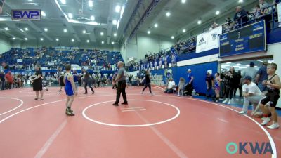 85 lbs Round Of 16 - Rhett Rowland, Little Axe Takedown Club vs Isaac Hardgrave, Piedmont