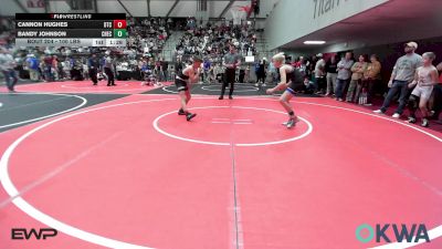 100 lbs Round Of 16 - Cannon Hughes, Owasso Takedown Club vs Bandy Johnson, Checotah Matcats