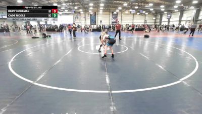 100 lbs Consi Of 32 #2 - Riley Hohlman, NY vs Cade Riddle, NC