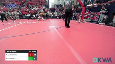 55 lbs Quarterfinal - Axel Gibson, Ponca City Wildcat Wrestling vs Myles Gibson, Standfast 11u