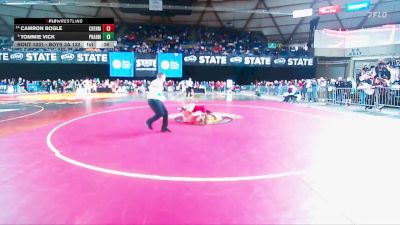 Boys 3A 132 lbs 7th Place Match - Tommie Vick, Prairie vs Camron Bogle, Cheney