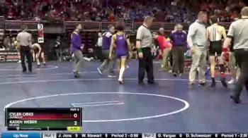 2A-113 lbs Quarterfinal - Cyler Cirks, Humboldt vs Kaden Weber, Nevada