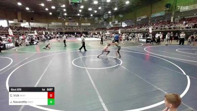 82 lbs 5th Place - Cody Vick, Western Colorado WC vs Johnathan Navarette, Mayhem