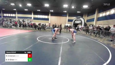 150 lbs Consi Of 32 #1 - Mason Emerson, Grossmont HS vs Brayden Becker-Shaw, Berlin Bears