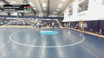 285 lbs Finals (2 Team) - Alexander Goldman, Case Western vs Kaleb Britting, Messiah