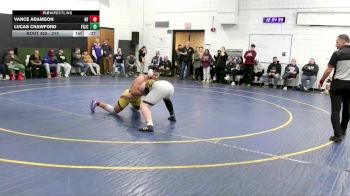 215 lbs Cons. Round 2 - Lucas Crawford, Falconer vs Vance Adamson, Niagara Falls