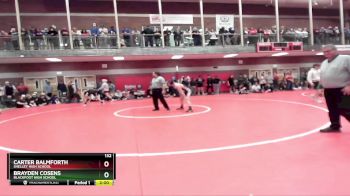 132 lbs 1st Place Match - Carter Balmforth, Shelley High School vs Brayden Cosens, Blackfoot High School