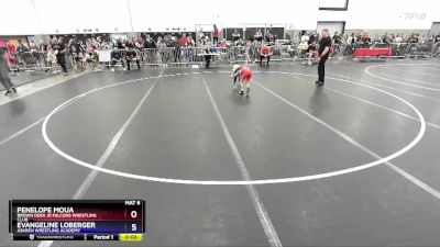 53-57 lbs Round 1 - Penelope Moua, Brown Deer Jr Falcons Wrestling Club vs Evangeline Loberger, Askren Wrestling Academy