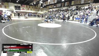 126 lbs Cons. Round 2 - Hunter Besneatte, Chaparral vs Nathan Abbott, Camarillo