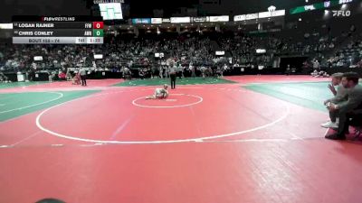 74 lbs Champ. Round 2 - Logan Rajner, FFWA vs Chris Conley, AWRA