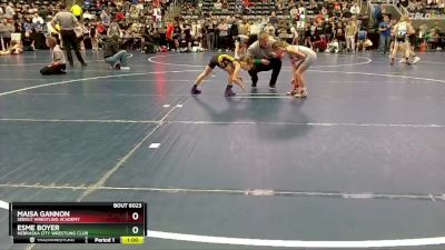 58 lbs Semifinal - Esme Boyer, Nebraska City Wrestling Club vs Maisa Gannon, Sebolt Wrestling Academy