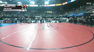 3A 157 lbs Cons. Round 3 - Wes Gittins, West Side vs Anthoney Casale, New Plymouth
