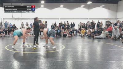 235 lbs Quarterfinal - Gia Coons, Surfside - GK12E vs Caylee Rivera, CTWHALE ORCA - GK12E