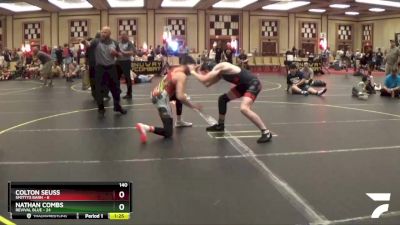 140 lbs Round 4 (6 Team) - Colton Seuss, Smittys Barn vs Nathan Combs, Revival Blue