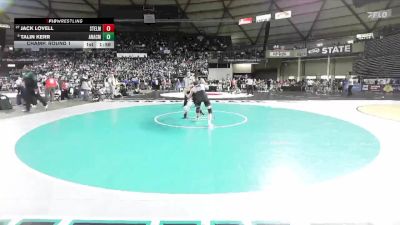 Boys 2A 132 lbs Champ. Round 1 - Jack Lovell, Steilacoom vs Talin Kerr, Anacortes