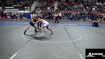 76 lbs Champ. Round 1 - Kyan Smith, Maize vs Anden Rathgeber, Chaparral Kids