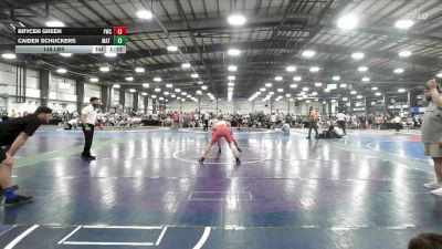 145 lbs Rr Rnd 3 - Brycen Green, Freakztyle Elite - HSB vs Caiden Schuckers, Mat Warriors Red - HSB
