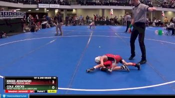 45 lbs Cons. Round 2 - Kreed Jesnowski, WCA (West Central Area) vs Cole Joecks, NRHEG Panther Youth Wrestling