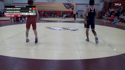 141 lbs Champ. Round 2 - Nathan Barbee, Millikin vs Jordan Schmidt, Coe