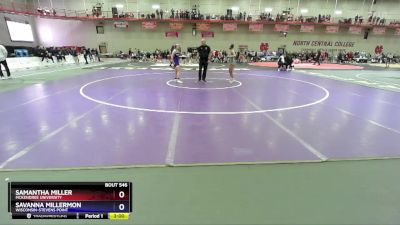 110 lbs Cons. Round 3 - Samantha Miller, McKendree University vs Savanna Millermon, Wisconsin-Stevens Point