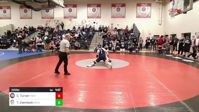 220 lbs Quarterfinal - Charlie Turner, Portsmouth vs Tomas Ziemiecki, Milford