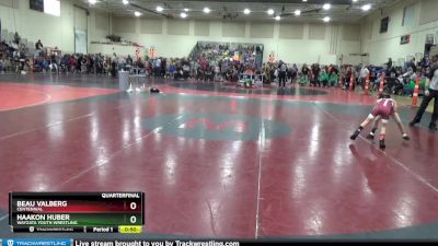 50 lbs Quarterfinal - Haakon Huber, Wayzata Youth Wrestling vs Beau Valberg, Centennial