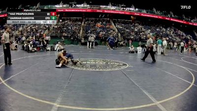 3A 144 lbs Champ. Round 1 - Kaz Prapuolenis, West Carteret High School vs Darrian Kariotis, Cape Fear