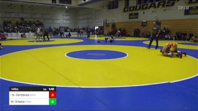 141 lbs Round Of 16 - Nick Dardanes, Brush (CO) vs Matthew Orbeta, Poway