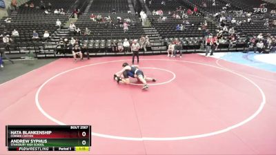 168 lbs Quarterfinal - Hata Blankenship, Corner Canyon vs Andrew Syphus, Stansbury High School