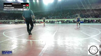 143 lbs Consi Of 8 #1 - Gia Garcia, Wagoner vs Kamille Jones, Southmoore SaberCats Wrestling