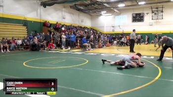 113 lbs Champ. Round 1 - Rayce Watson, Jonathan Alder vs Cash Owen, Sheridan