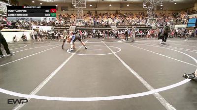 155 lbs Round Of 16 - Tony Campos, OKC Saints Wrestling vs Ayden Snyder, Hennessey Takedown Club