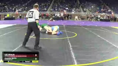 D3-157 lbs Cons. Round 3 - Lee Braun, Catholic Central HS (Grand Rapids) vs Mason Roth, Napoleon HS