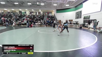 138 lbs Quarterfinal - Cody Strope, Comets Wrestling Club vs Iverson Mejia, Team Zapas