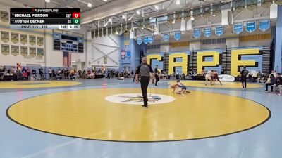 106 lbs Quarterfinal - Michael Pierson, Smyrna H S vs Austen Decker, Sussex Central H S
