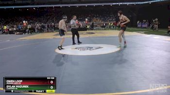 D4-126 lbs Cons. Round 1 - Owen Loop, Hudson Area HS vs Dylan Mazurek, Lakeview HS