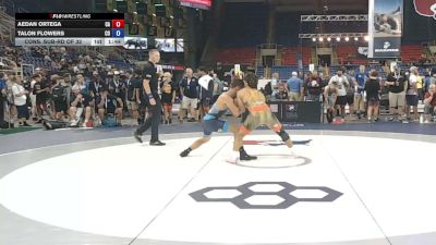 144 lbs Cons. Sub-rd Of 32 - Aedan Ortega, California vs Talon Flowers, Colorado