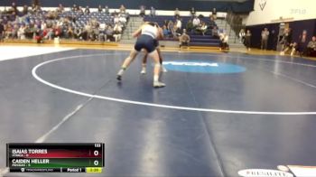 133 lbs Finals (2 Team) - Isaias Torres, Ithaca vs Caiden Heller, Messiah