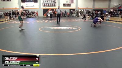 150 lbs Quarterfinal - Cael Smithhart, Cedar Rapids Kennedy vs Finn O`Toole, Iowa City, Liberty